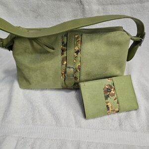 Liz Claiborne small purse with small matching wallet. Mint condition.